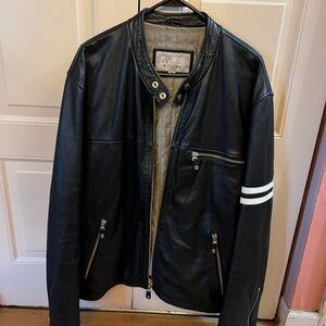 Wilsons Leather Black and White Men's Jacket